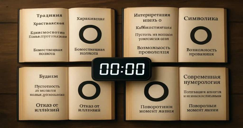 | Традиция | Интерпретация числа 0 | Символика | |-----------|-----------------------|------------| | Христианская&hellip;