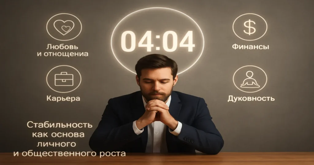 Сфера жизни Значение числа 04:04 Любовь и отношения Необходимость укрепить доверие, построить&hellip;