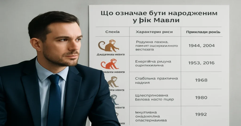 Стихія Характерні риси Приклади років Дерев'яна Мавпа Розумна, творча, схильна до стратегічного&hellip;